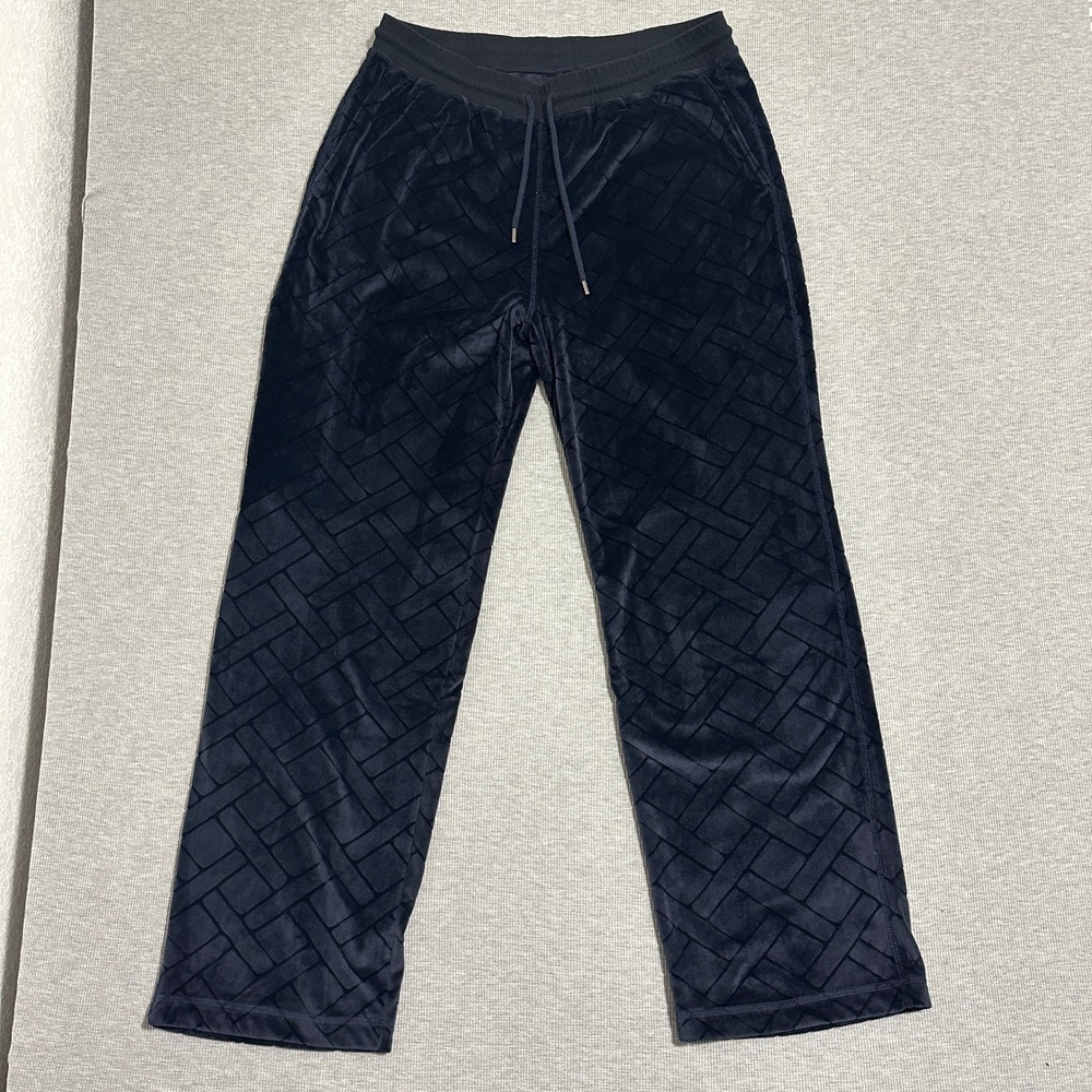 Daniel‎ Buchler Velour Geometric Textured Jogger Lounge Pants Blue Mens XXL
